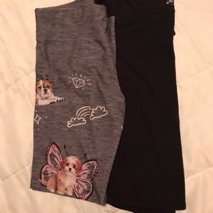 Justice outfit angel dog leggings long sleeve tee